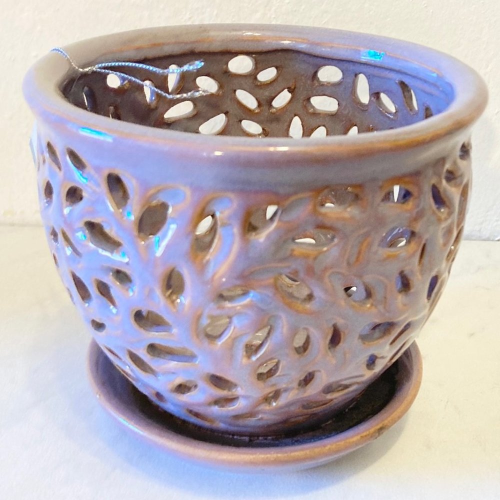 Lavender Orchid Planter without bottom pads